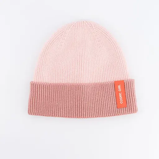 [CH-BO-BICOLOR-COSMICGIRL-PINK-T3] Bonnet bicolore - Cosmic Girl- Rose- 3-6 ans