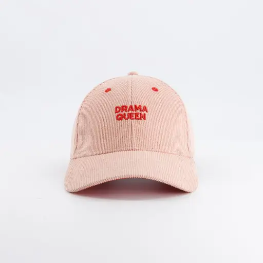 [CH-CAS-CORD-DRAMA-QUEEN-ROSE-AD] Casquette en velours côtelé Drama Queen Chalk Pink adulte