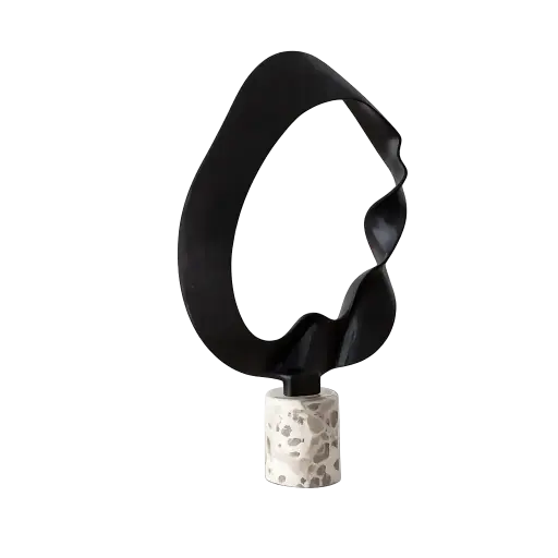 [VP-34JE25943] SCULPTURE AIR. DARK METAL AND MARBLE 