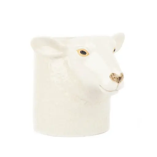 [QU-192] Suffolk Sheep White Utensil Pot 