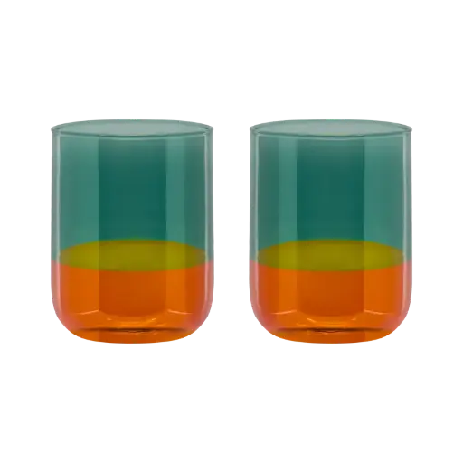 [RE-GL10] Verres à boire 'amber', lot de 2