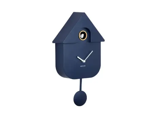 [PR-KA5768BL] Horloge murale moderne Coucou ABS bleu foncé