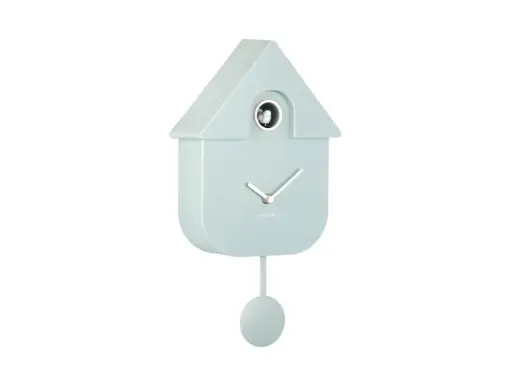 [PR-KA5768LB] Horloge murale Coucou Moderne ABS bleu clair