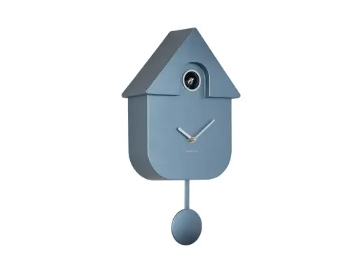 [PR-KA5867DB] Horloge murale Coucou Moderne ABS métallisé bleu foncé