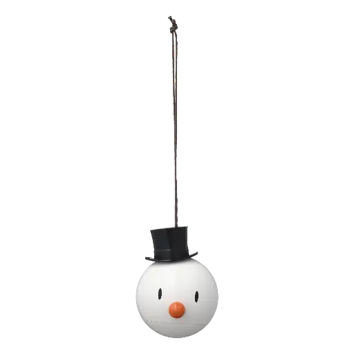 [FH-26095] Hoptimist Décoration à suspendre Bonhomme de neige 2 pces Blanc