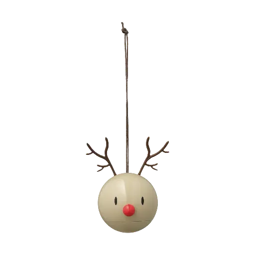 [FH-26097] Hoptimist Décoration à suspendre Renne 2 pces Latte