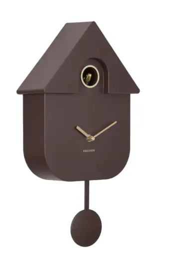 [PR-KA6094DB] Horloge murale Coucou Moderne Oro Brun terre