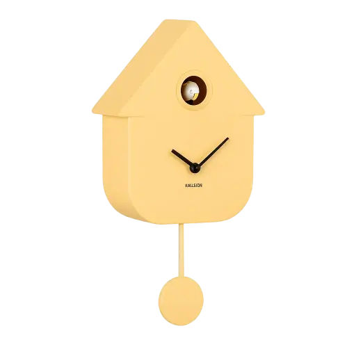 [PR-KA5768LY] Horloge murale Coucou Moderne ABS light jaune