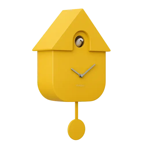[PR-KA5768BY] Horloge murale Coucou Moderne ABS brigh jaune