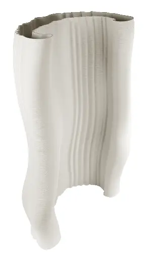[SH-64413] Vase imprimée Wave en céramique blanche