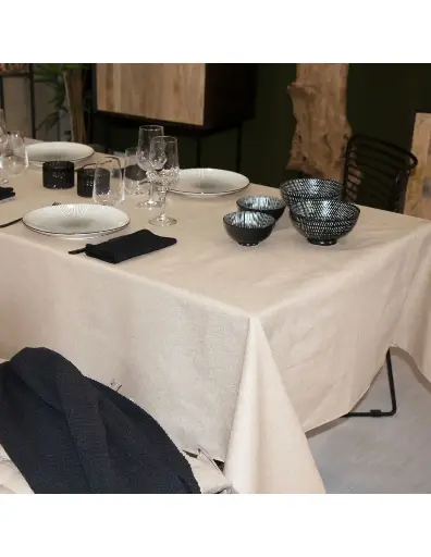 [SU-A09106LINO] [SUD ETOFFE] 250X150 NAPPE PLASTIFIE PALACE LINO