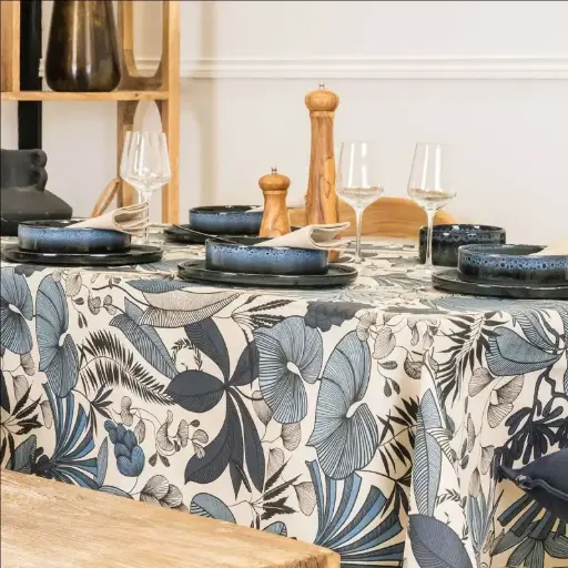[SU-A0996MARI] [SUD ETOFFE] 250X150 NAPPE PLASTIFIE LOMBOK MARINE