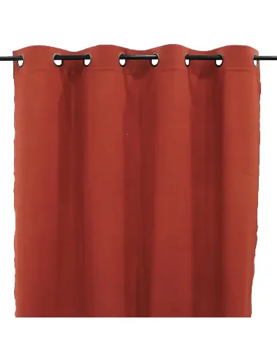 [SU-V42234BRIQ] OEILLET MODERNE 140X280  BRIQUE