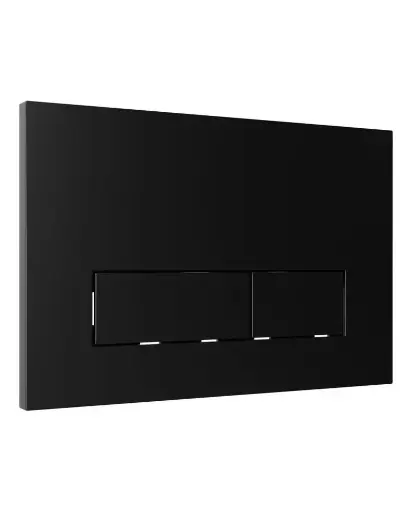 [LA-5900378315131] PLAQUE DE COMMANDE WC NOIR MAT