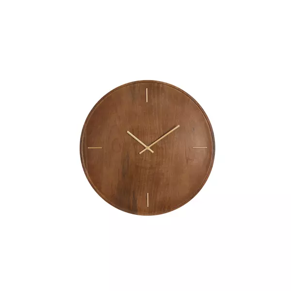 [LL-7113984] Clock Ø56 Cm Veti Mango Wood Brown+Gold
