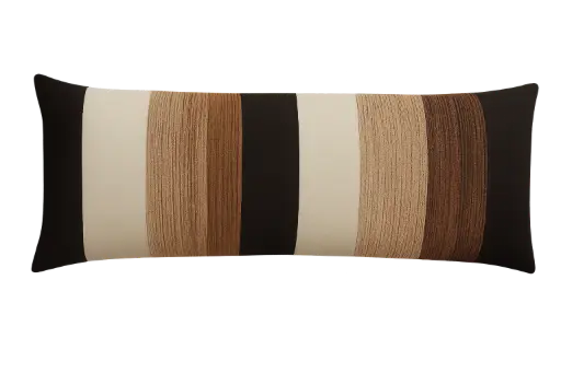 [LL-6878443] Coussin 35x100 Cm Minte Cream+Black+Brown