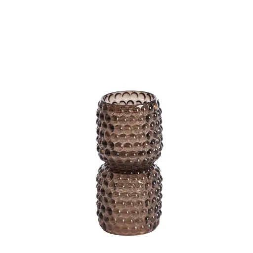 [LL-7774583] Tealight On Base Ø9X16 Cm Bublini Glass Dark Brown