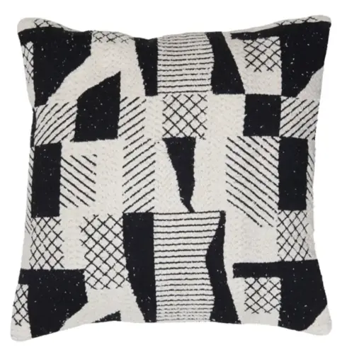 [LL-6874012] Cushion 45X45 Cm Cesena Black+Beige