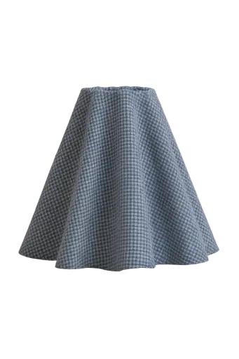 [LL-2050948] Shade Round Wave 50-18,5-45 Cm Bezaha Linen Black-White