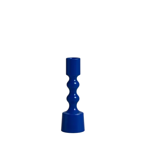 [LL-6036780] Candle Stick Ø4,5X16 Cm Babimo Shiny Blue