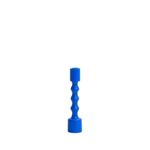[LL-6036880] Candle Stick Ø4,5X20 Cm Babimo Shiny Blue