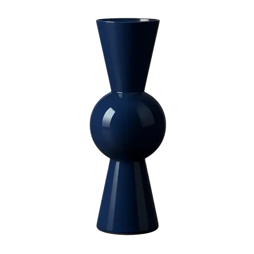 [LL-5712080] Vase Deco Ø30X75 Cm Chedi Shiny Cobalt Blue