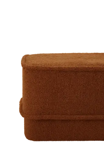 [LL-6853663] Pouf 40X40X35 Cm Kiki Teddy Terra