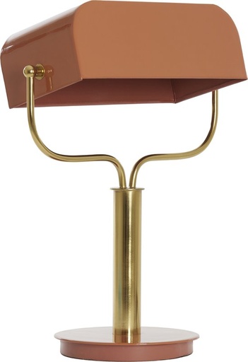 [LL-1890790] Table Lamp 37X14X43 Cm Shiny Orange+Gold