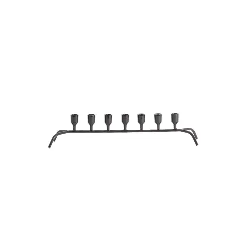 [LL-6080683] Candle Stick 7L 63X24X12 Cm Calzada Shiny Dark Brown