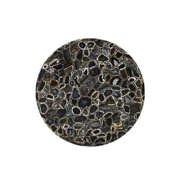 [LL-6748783] Coffee Table Ø80X38 Cm Axat Agate Brown+Black