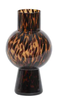 [LL-5849283] Vase Ø27X46 Cm Narra Glass Brown- Dark Brown
