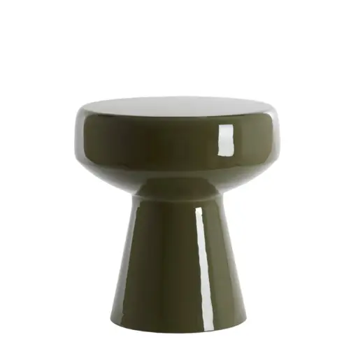 [LL-6796581] Side Table Ø38X42 Cm Dakwa Shiny Dark Olive Green
