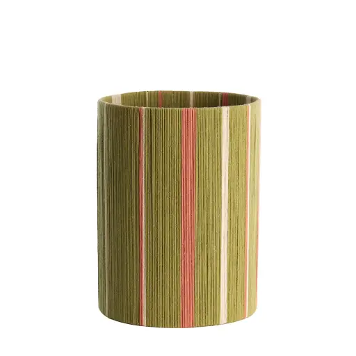 [LL-2230500] Shade Cylinder 30-30-40 Cm Medan Green+Pink+Cream